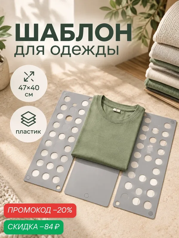 Рамка для складывания одежды Доляна, 47, 5×40 см, пластик, микс — Доляна, скидка по промокоду Яндекс Маркет