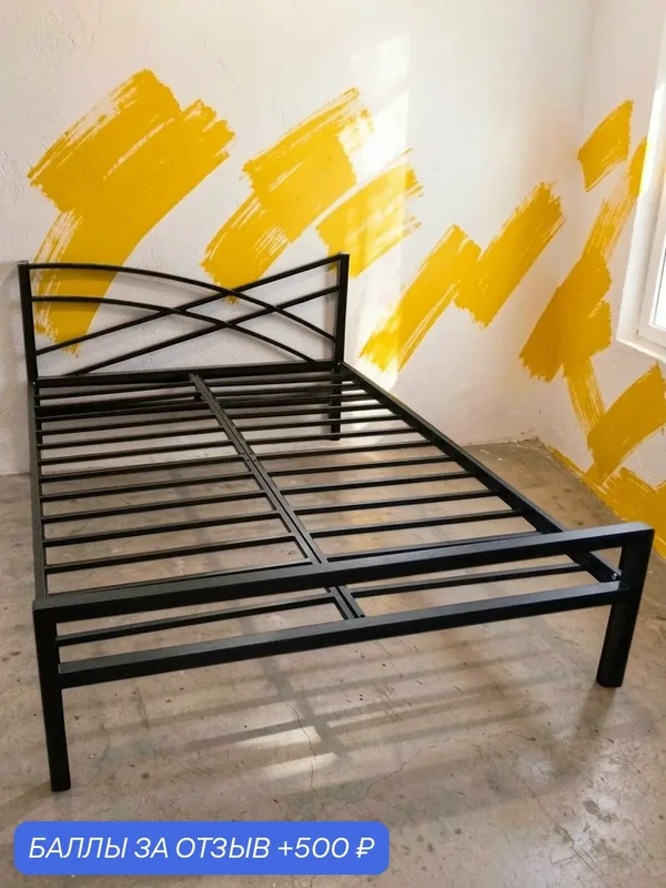 Кровать Loft Mebel Глория, металл, 160x190 см, кованый каркас, черный муар — 500 баллов за отзыв Яндекс Маркет
