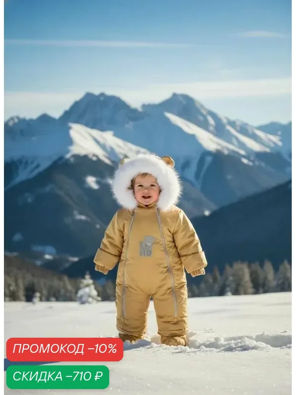 Комбинезон утеплённый 2026-2027 — MaLeK BaBy, скидка по промокоду Яндекс Маркет