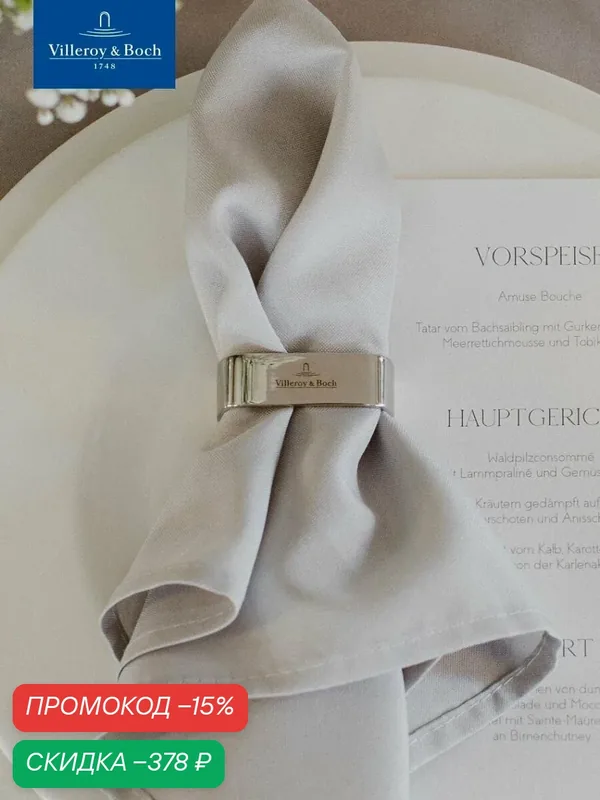 Кольца для салфеток 2 шт, Daily Line, Villeroy & Boch, Нержавеющая сталь — Villeroy & Boch, скидка по промокоду Яндекс Маркет