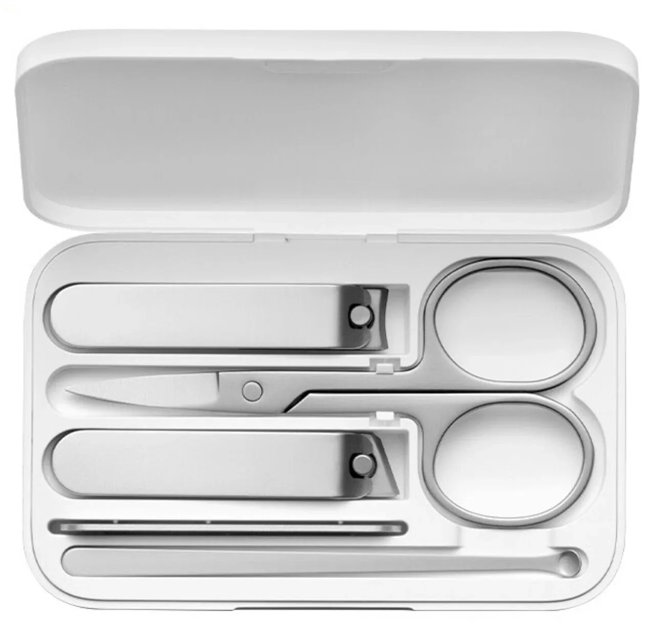 Маникюрный набор Xiaomi Nail Clipper Five Piece Set, белый/серебристый, 5 предметов — Xiaomi, скидка по промокоду Яндекс Маркет