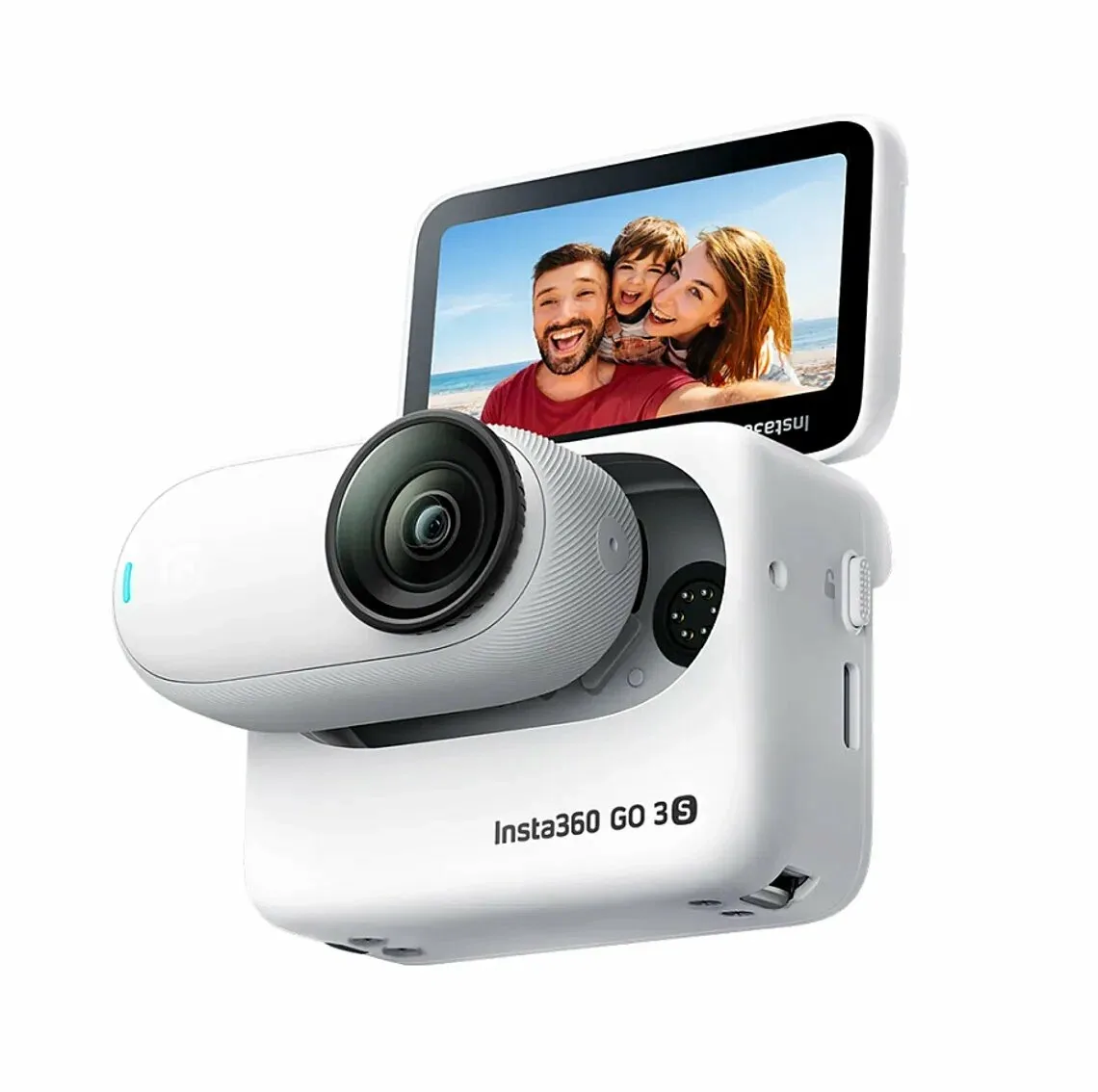 Экшн-камера Insta360 Go 3S, SSD 128 Гб, сенсорная, водонепроницаемая, 4K, White — Insta360, скидка по промокоду Яндекс Маркет
