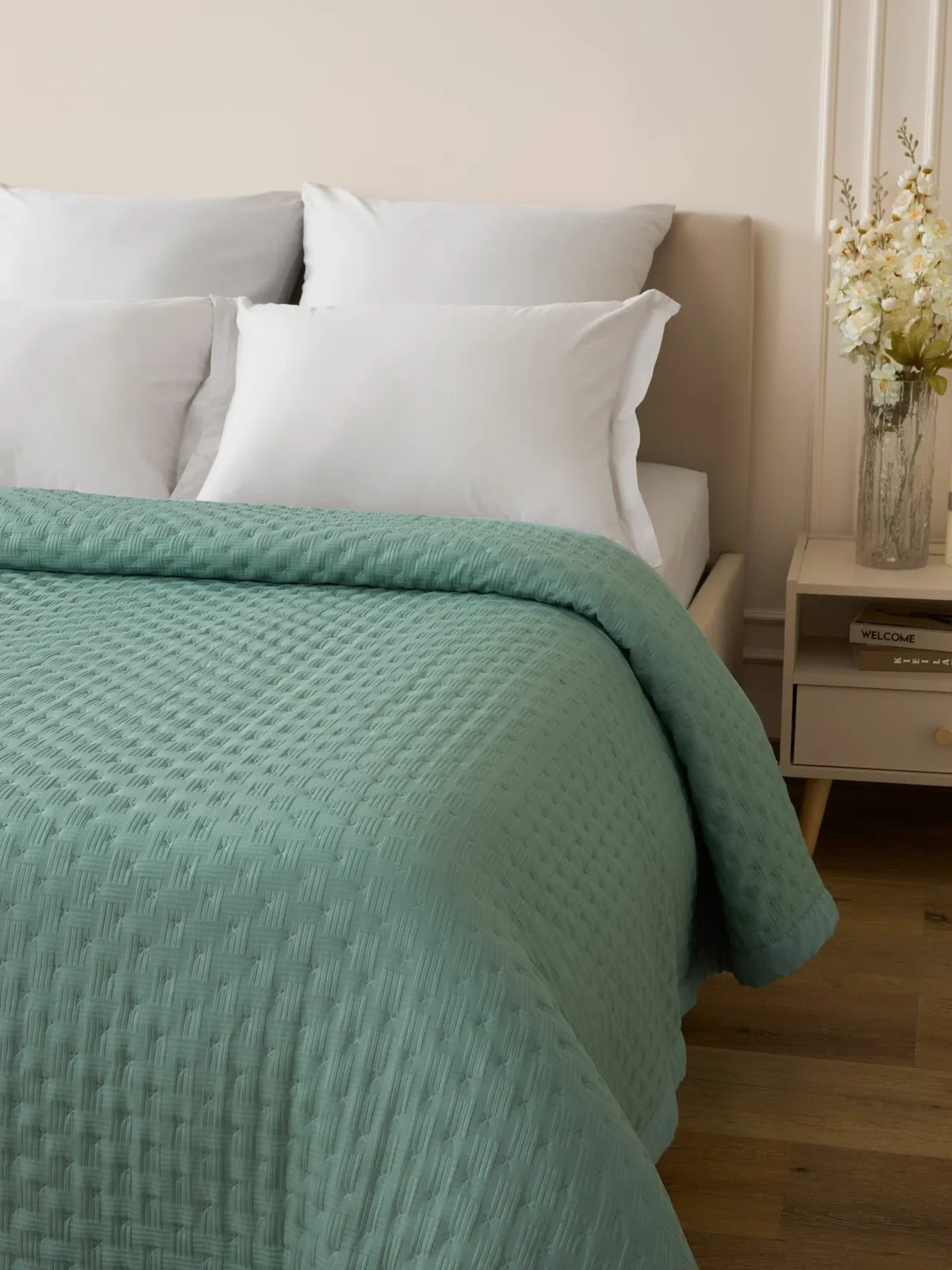 Cozy Home, Покрывало на кровать 220х240, облегченное, шалфей — COZY HOME, скидка по промокоду Яндекс Маркет