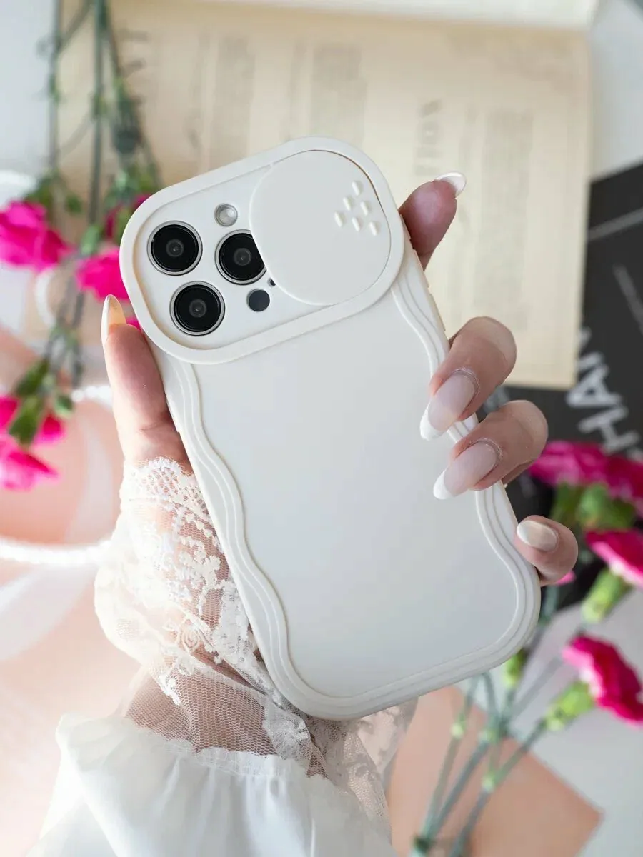 Чехол О'Кейси, для iPhone 15 Pro Max, с защитой камеры, белый — скидка по промокоду Яндекс Маркет