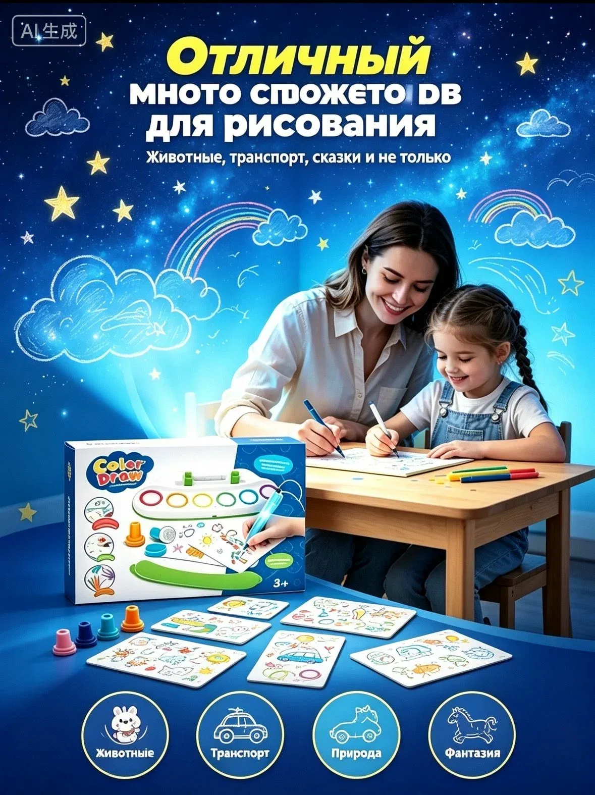 Набор для рисования с умной кисточкой — скидка по промокоду Яндекс Маркет