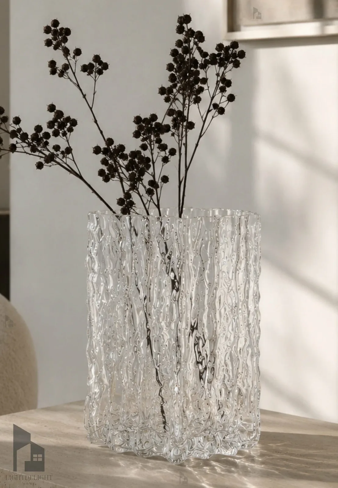 Ваза для цветов интерьерная Gry glass vase 20 см | 1, 5 л. для цветов — скидка по промокоду Яндекс Маркет