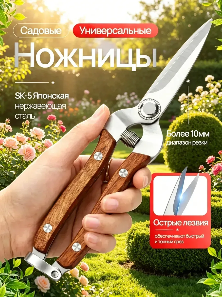 Ножницы садовые для цветов и растений — скидка по промокоду Яндекс Маркет