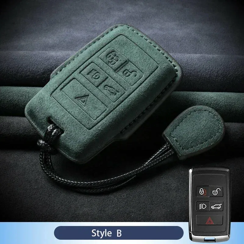 Замшевый кожаный чехол для ключей от автомобиля Land Rover Range Rover Evoque Green B1, For Jaguar — скидка по промокоду Яндекс Маркет