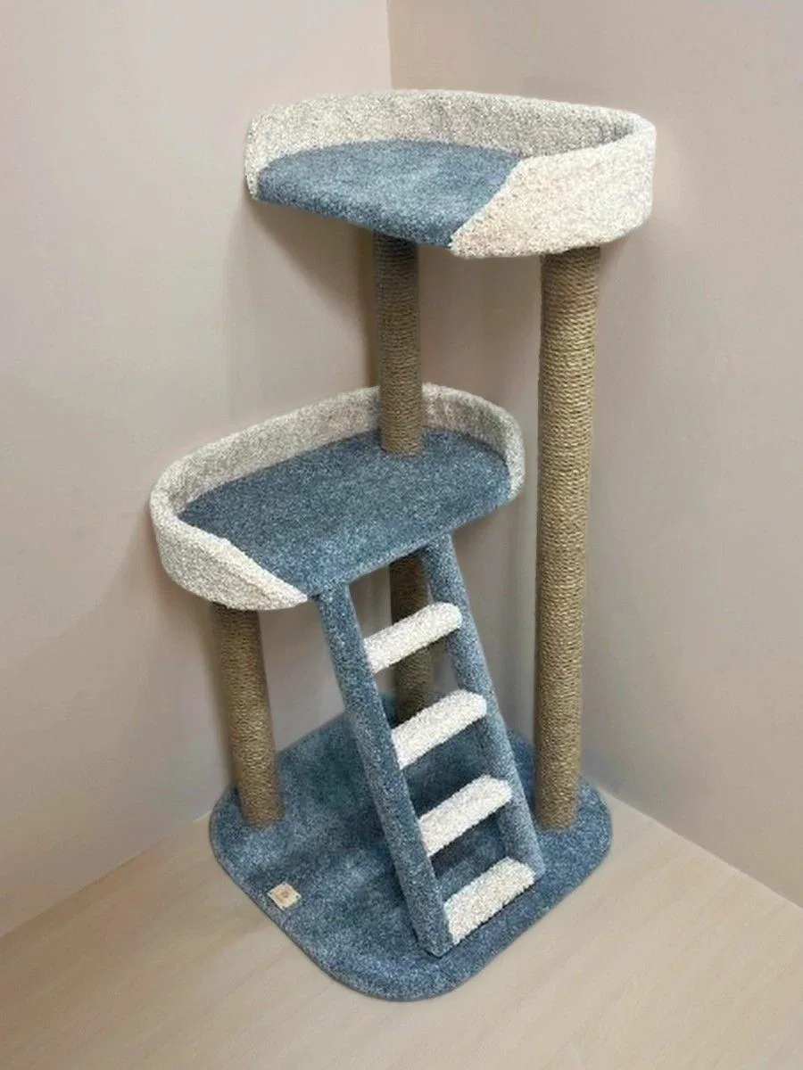 Игровой комплекс для кошек, Моя Котя, домик для кошки, "Кисельные берега" с джутовым канатом — скидка по промокоду Яндекс Маркет