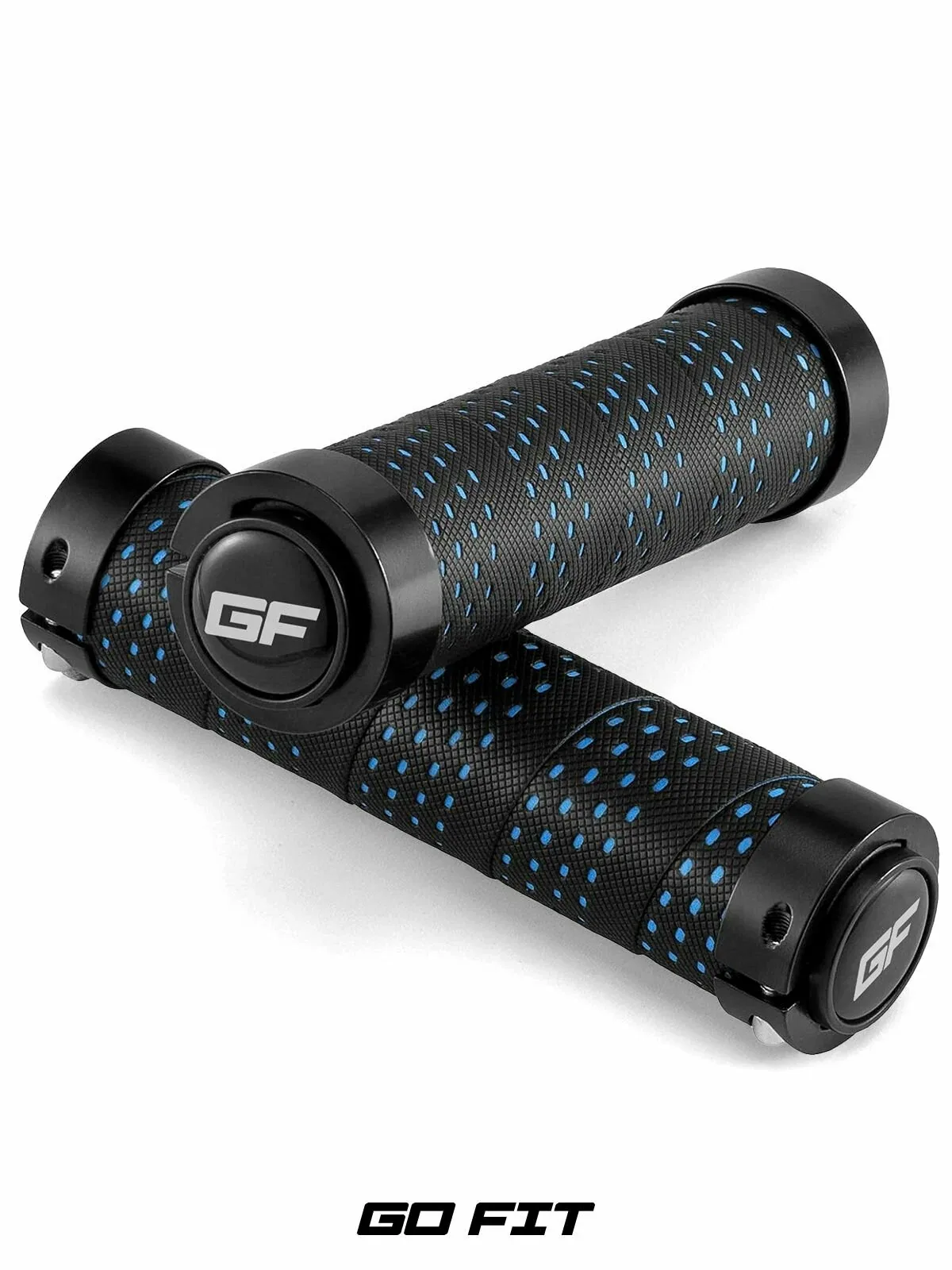 Вело грипсы GO FIT Active Grips, ручки для велосипеда, самоката, электросамоката, акссесуары, 2 штуки, синий — скидка по промокоду Яндекс Маркет