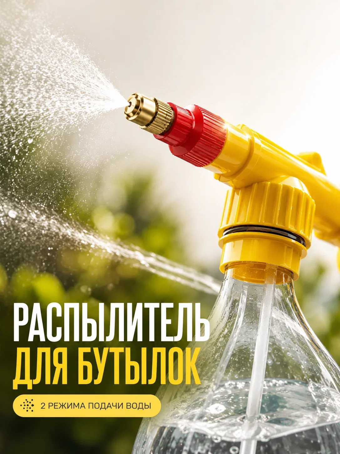 Пульверизатор, Распылитель для воды для сада, растений и цветов, Пшикалка — скидка по промокоду Яндекс Маркет