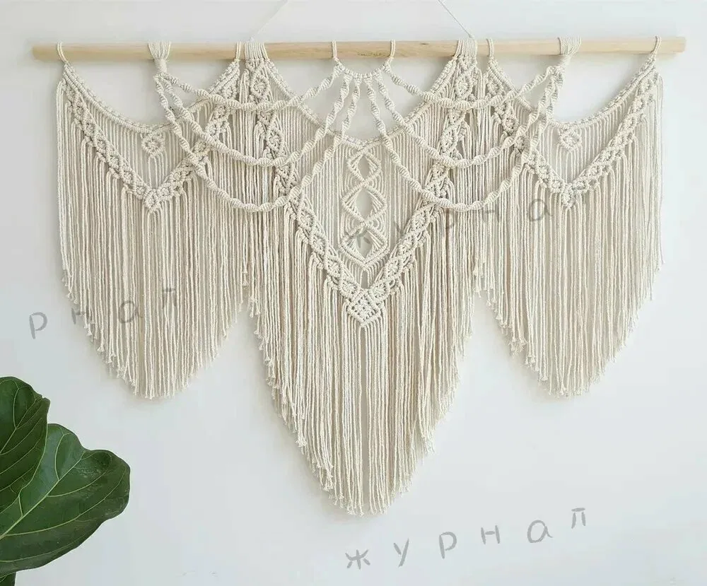Тканое настенное панно, в стиле бохо, 43"x32", Отделка стен — скидка по промокоду Яндекс Маркет