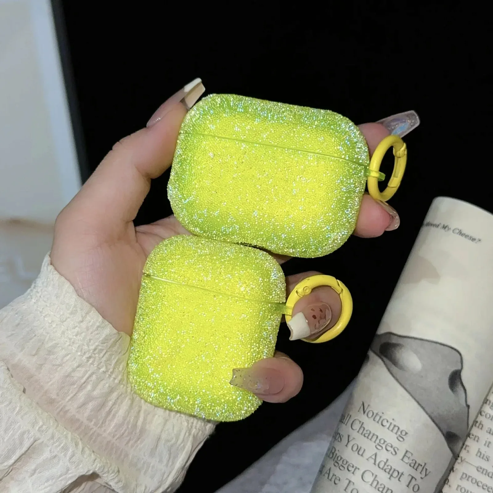 Блестящий чехол для AirPods Pro 3 Yellow — скидка по промокоду Яндекс Маркет