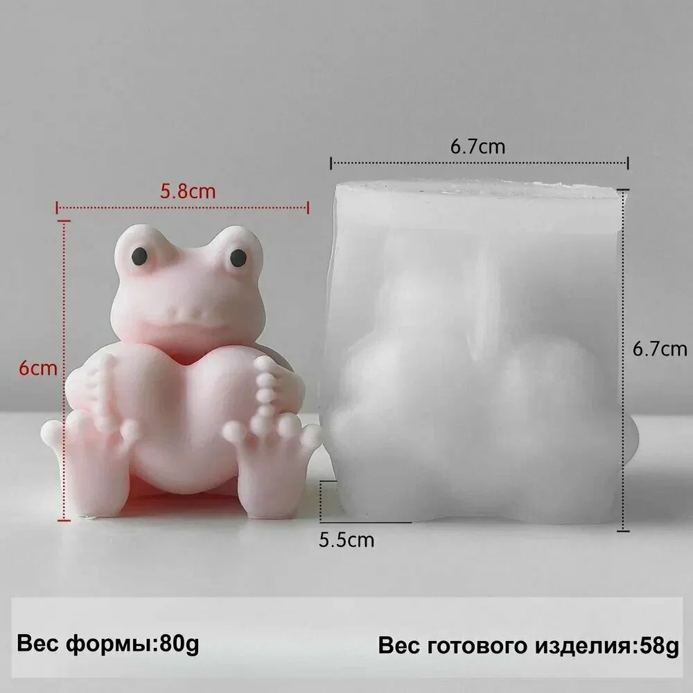 Силиконовая форма "Лягушки", используемая для изготовления свечей, мыла и шоколада — скидка по промокоду Яндекс Маркет