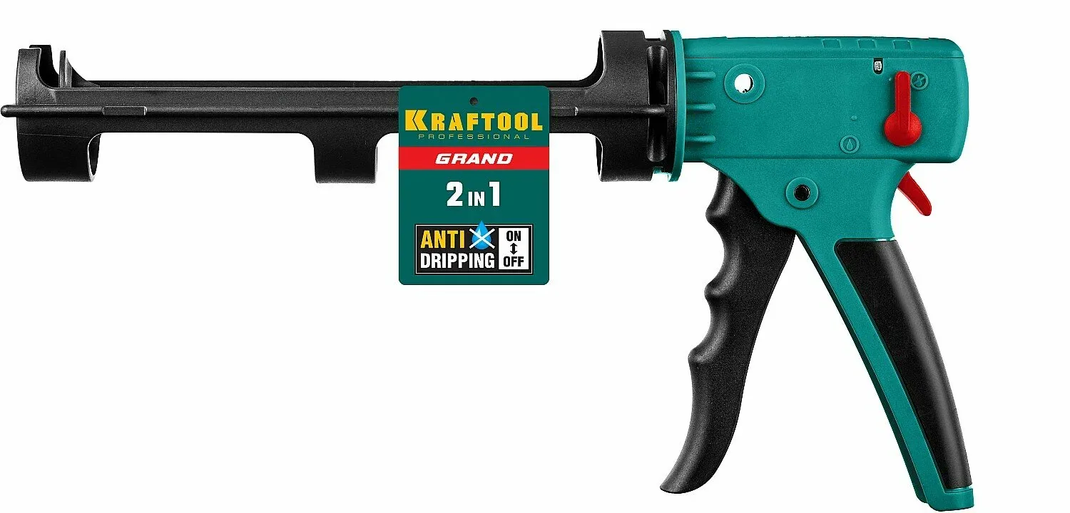 KRAFTOOL GRAND 2-in-1 310 мл, антикапельная система, скелетный пистолет для герметика (06674) — Kraftool, промокод и 100 баллов за отзыв Яндекс Маркет