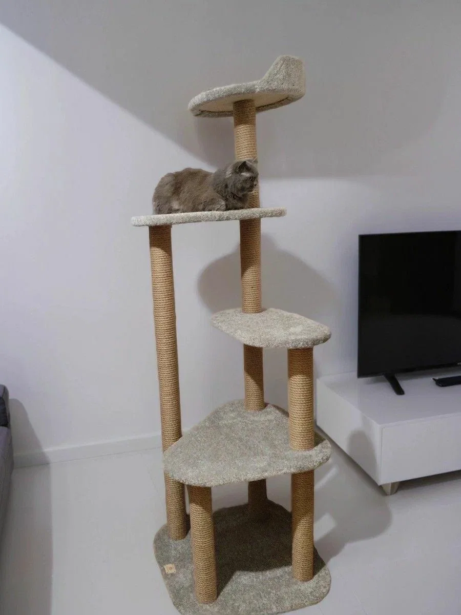 Домик для кошки, Моя Котя, игровой комплекс "Достучаться до небес", джутовый канат — скидка по промокоду Яндекс Маркет