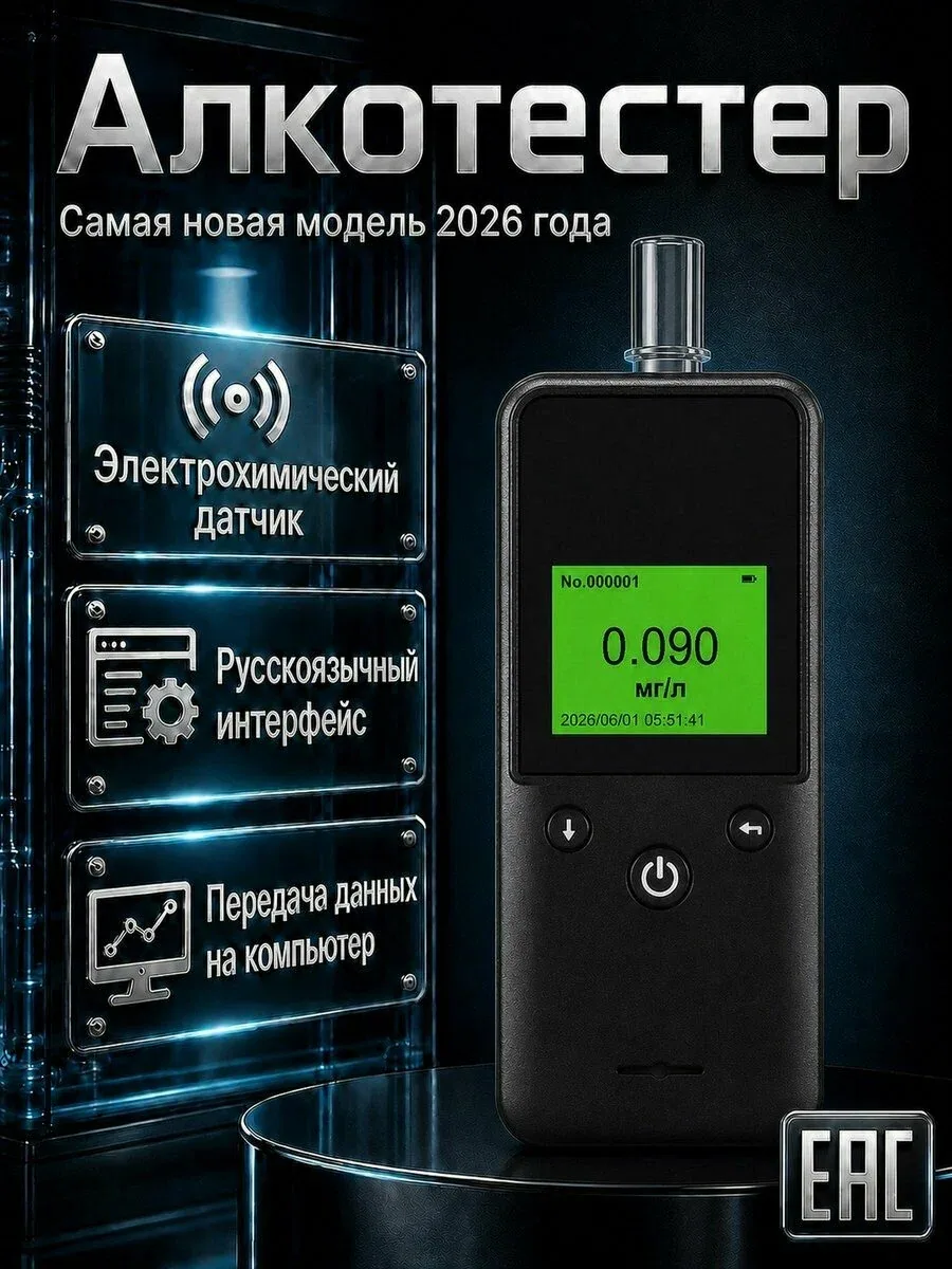 Алкотестер профессиональный ГИБДД — скидка по промокоду Яндекс Маркет