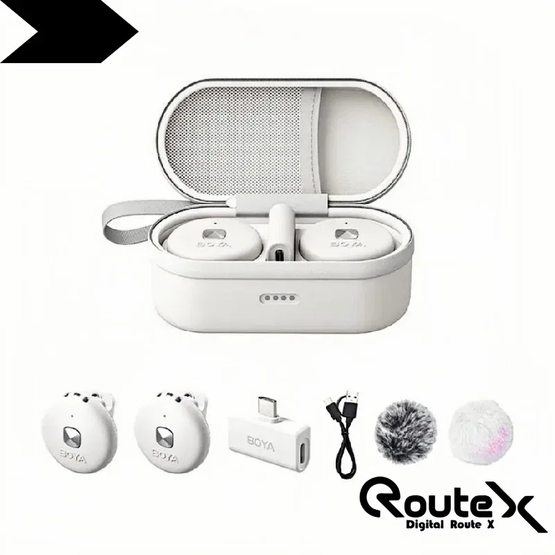 Портативный беспроводной микрофон BOYA Omic-U 2, 4 ГГц USB-C (белый) — BOYA, скидка по промокоду Яндекс Маркет
