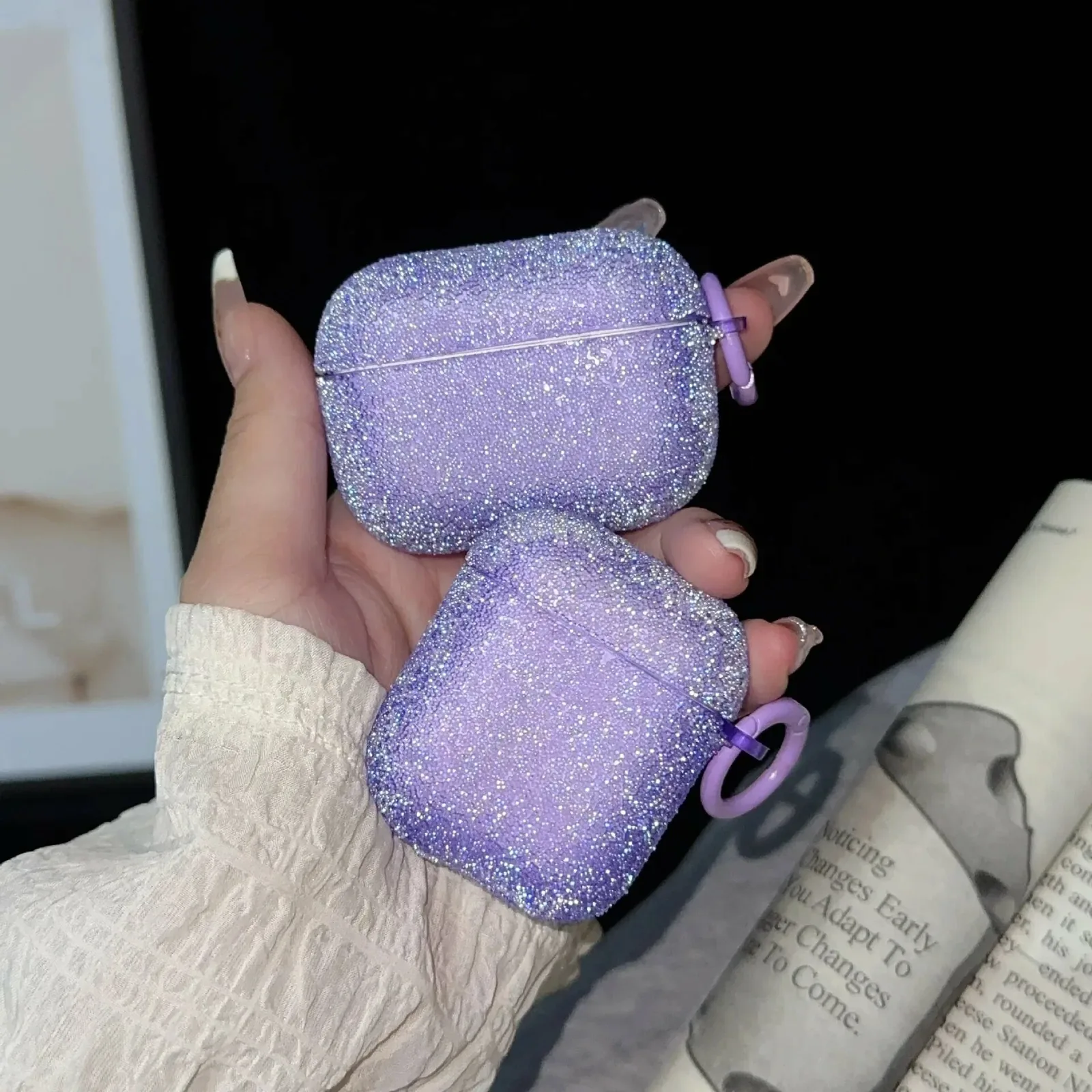 Блестящий чехол для AirPods Pro 3 Purple — скидка по промокоду Яндекс Маркет